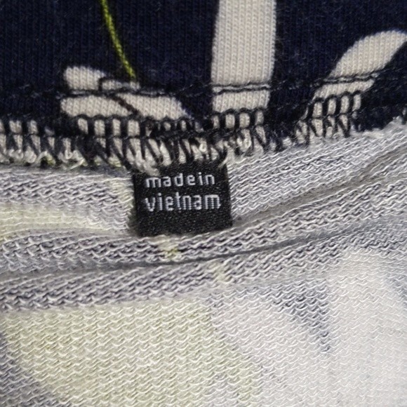 CAbi No Sweat shorts, navy blue, chartreuse yellow, grey/white, 4" inseam XS - Picture 5 of 7